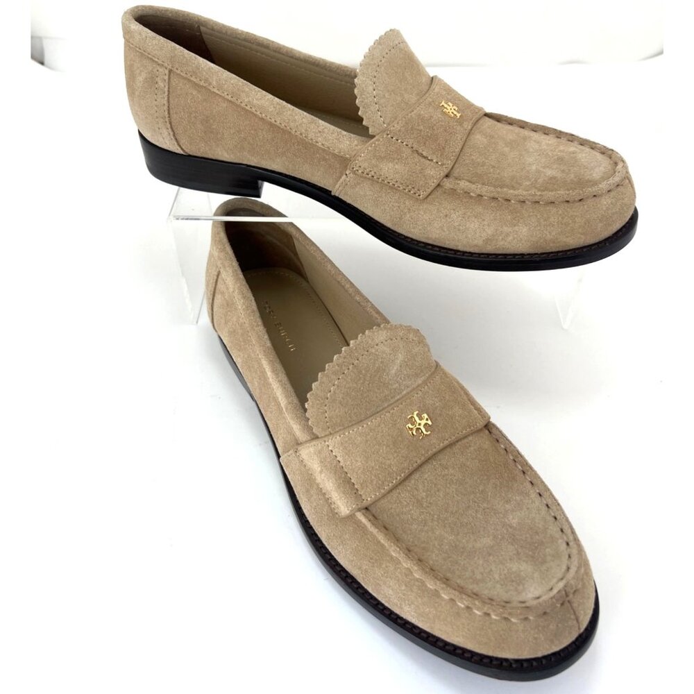 Tory Burch Tan Suede Loafers